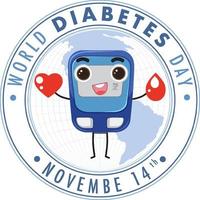 wereld diabetes dag logo ontwerp vector