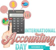 Internationale accounting dag logo ontwerp vector