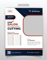 modern haar- salon of kapper winkel folder brochure ontwerp sjabloon. brochure voor salon, massage enz vector