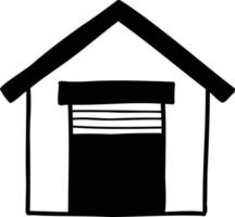 hand- getrokken garage illustratie vector