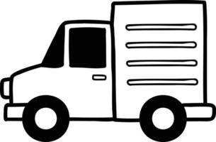 hand- getrokken vrachtauto illustratie vector