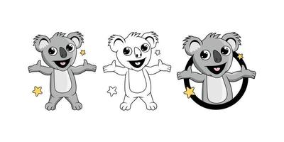 koala tekenfilm karakter ontwerp illustratie vector