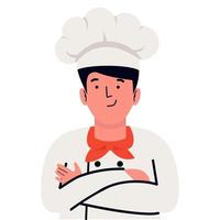 chef koken glimlachen vector tekenfilm