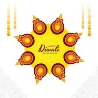 illustratie of groet kaart voor diwali festival achtergrond vector