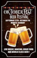 oktoberfeest bier festival folder vector