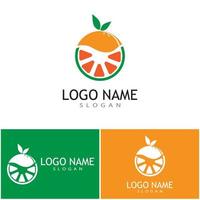 oranje logo ontwerp vector pictogram illustratie ontwerp