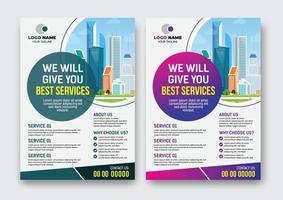 corporate flyer-sjabloon vector