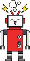 leuke tekenfilmrobot vector