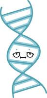 egale kleur retro cartoon dna-streng vector