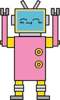 leuke tekenfilmrobot vector