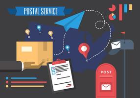 Vectorillustratie van postdienst vector