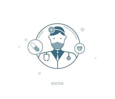 dokter karakter icoon vector