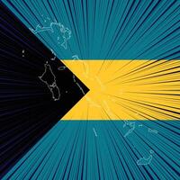 Bahamas onafhankelijkheid dag kaart ontwerp vector