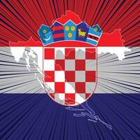Kroatië onafhankelijkheid dag kaart ontwerp vector