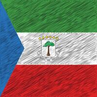 equatoriaal Guinea onafhankelijkheid dag 12 oktober, plein vlag ontwerp vector