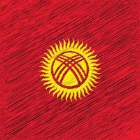 Kirgizië onafhankelijkheid dag 31 augustus, plein vlag ontwerp vector