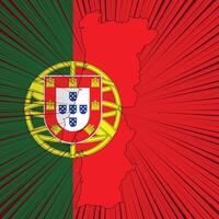Portugal onafhankelijkheid dag kaart ontwerp vector