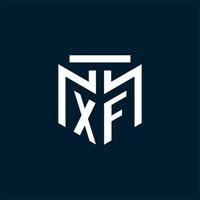 xf monogram eerste logo met abstract meetkundig stijl ontwerp vector