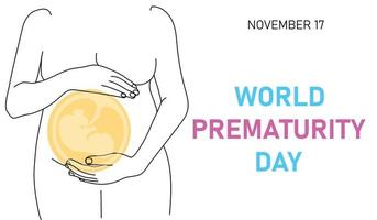 wereld prematuriteit dag vector