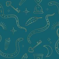 slangen en magie tekens vector