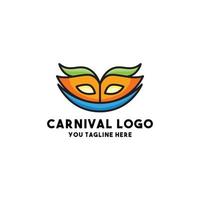 carnaval logo concept ontwerp modern vector