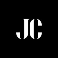 jc j c brief logo ontwerp. eerste brief jc hoofdletters monogram logo wit kleur. jc logo, j c ontwerp. jc, j c vector