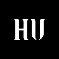 hoezo h u brief logo ontwerp. eerste brief hoezo hoofdletters monogram logo wit kleur. hoezo logo, h u ontwerp. huh, h u vector