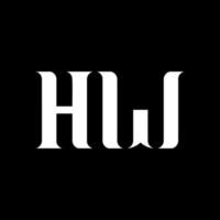 hw h w brief logo ontwerp. eerste brief hw hoofdletters monogram logo wit kleur. hw logo, h w ontwerp. huh, h w vector