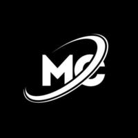 mc m c brief logo ontwerp. eerste brief mc gekoppeld cirkel hoofdletters monogram logo rood en blauw. mc logo, m c ontwerp. mc, m c vector