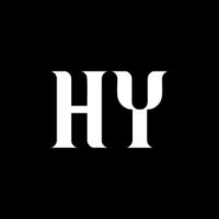 hoi h y brief logo ontwerp. eerste brief hoi hoofdletters monogram logo wit kleur. hoi logo, h y ontwerp. hoi, h y vector