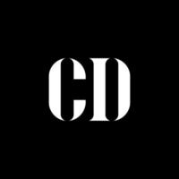 CD c d brief logo ontwerp. eerste brief CD hoofdletters monogram logo wit kleur. CD logo, c d ontwerp. CD, c d vector