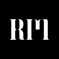 rm r m brief logo ontwerp. eerste brief rm hoofdletters monogram logo wit kleur. rm logo, r m ontwerp. hm, r m vector
