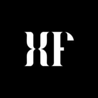xf X f brief logo ontwerp. eerste brief xf gekoppeld cirkel hoofdletters monogram logo wit kleur. xf logo, X f ontwerp. xf, X f vector
