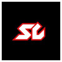 sl logo ontwerp, eerste sl brief ontwerp met sci-fi stijl. sl logo voor spel, e-sport, technologie, digitaal, gemeenschap of bedrijf. s l sport modern cursief alfabet lettertype. typografie stedelijk stijl lettertypen. vector