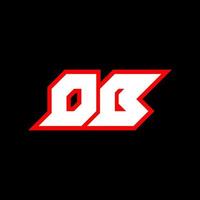 db logo ontwerp, eerste db brief ontwerp met sci-fi stijl. db logo voor spel, e-sport, technologie, digitaal, gemeenschap of bedrijf. d b sport modern cursief alfabet lettertype. typografie stedelijk stijl lettertypen. vector