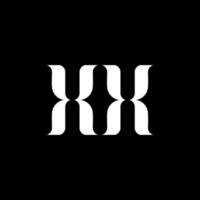 xx X X brief logo ontwerp. eerste brief xx hoofdletters monogram logo wit kleur. xx logo, X X ontwerp. xx, X X vector