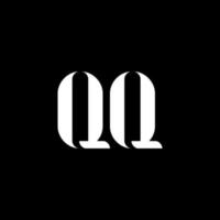 qq q q brief logo ontwerp. eerste brief qq hoofdletters monogram logo wit kleur. qq logo, q q ontwerp. qq, q q vector