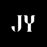 jy j y brief logo ontwerp. eerste brief jy hoofdletters monogram logo wit kleur. jy logo, j y ontwerp. jj, j y vector