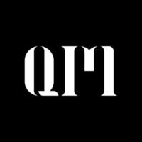 qm q m brief logo ontwerp. eerste brief qm hoofdletters monogram logo wit kleur. qm logo, q m ontwerp. qm, q m vector