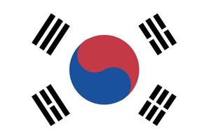 zuiden Koreaans vlag vector hand- getrokken, zuiden Koreaans won