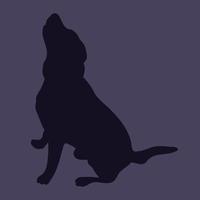 veterinair hond paspoort, kleur silhouet vector