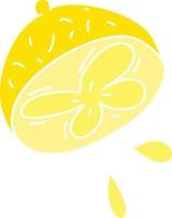 eigenzinnige handgetekende cartoon citroen vector