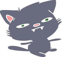 cartoon van schattige kawaii kat vector