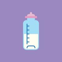 melk fles voor baby vlak icoon ontwerp vector