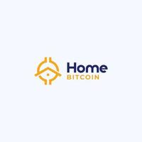 crypto huis logo ontwerp idee vector