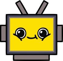 schattige cartoon robot hoofd vector