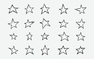 vector illustratie van hand- getrokken tekening sterren symbool patroon door gebruik makend van balpen naar trek