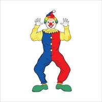 clown vector illustratie. grappig circus amusement.