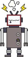 leuke tekenfilmrobot vector