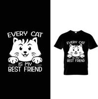 het beste kat minnaar t-shirt ontwerp vector